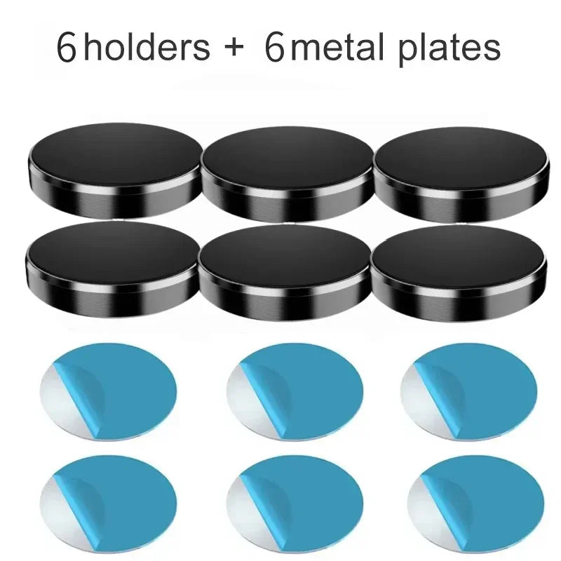 Magnetic Phone Car Holder Universal Magnetic Mount Bracket Stick on Car Dashboard Wall for iPhone Samsung Xiaomi Huawei Peaceful Pleasures Health and Wellness 6pcs Black