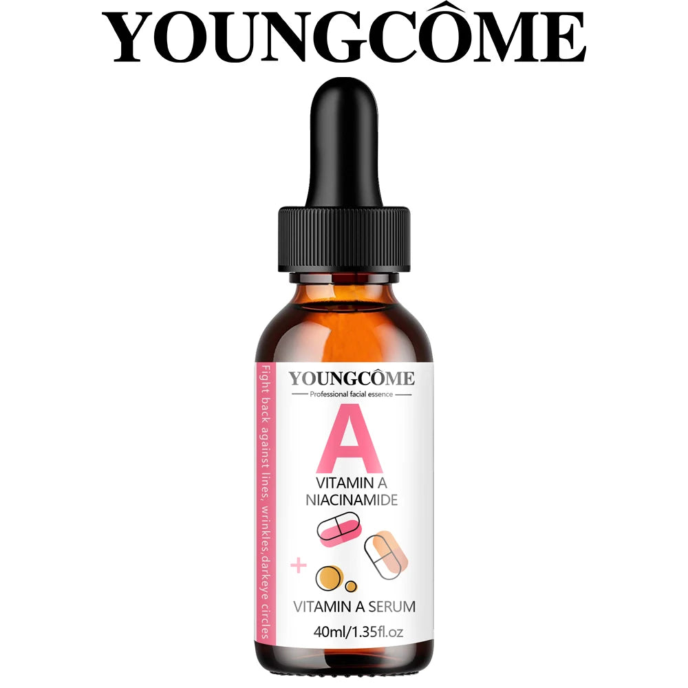 Vitamin A Serum with Retinol & Hyaluronic Acid - Brighten Skin & Hydrate Under Eye Area - Gentle Daily Skincare Peaceful Pleasures Health and Wellness