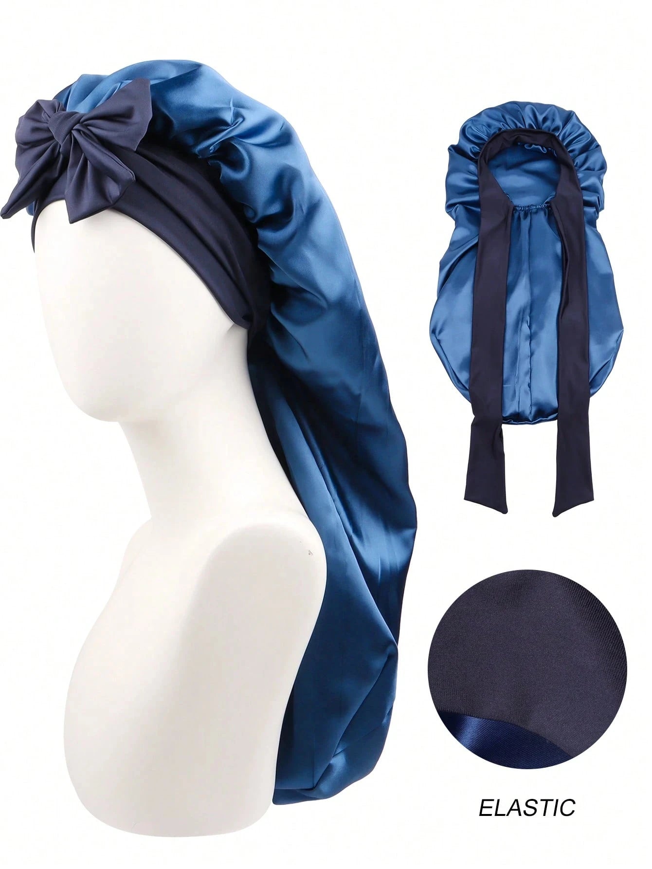 Satin Silk Sleep Bonnet for Women – Curly & Braided Hair Cap