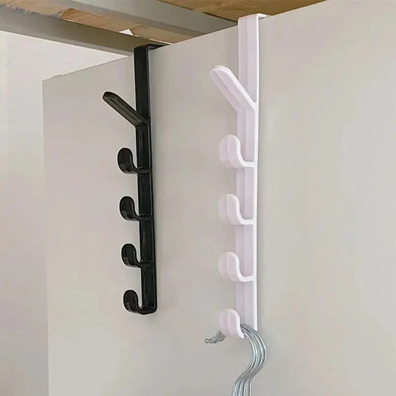 5-Hook Behind the Door Coat Hanger Rack | No-Drill Storage