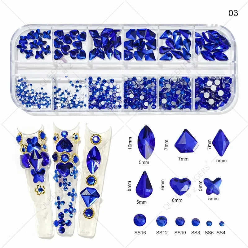 Pearl Rhinestone Nail Gems & Caviar Beads ~500pcs | Nail Art