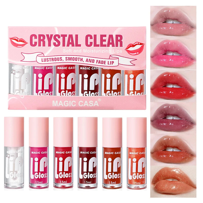 MAGIC CASA 6-Piece Jelly Lip Oil Set – Plump & Moisturize