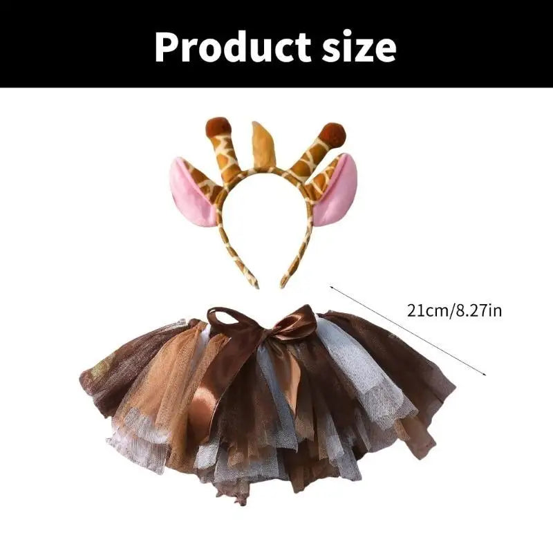 Baby Photography Outfit – Skirt & Reindeer Headband Set 0–12M