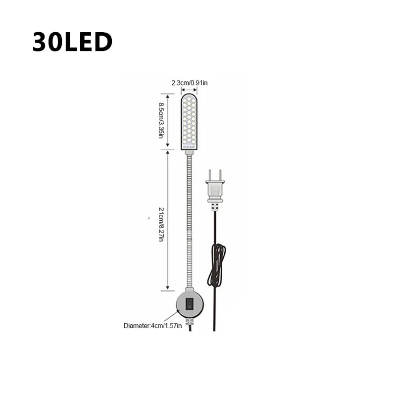LED Flexible Gooseneck Work Light – Magnetic Base, 10/30 LEDs