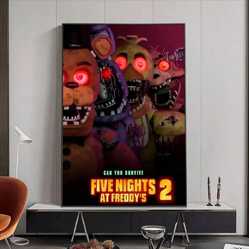 FNAF Five Nights at Freddy's Ultimate Group Poster | Waterproof Wall Art Poster Peaceful Pleasures Health and Wellness