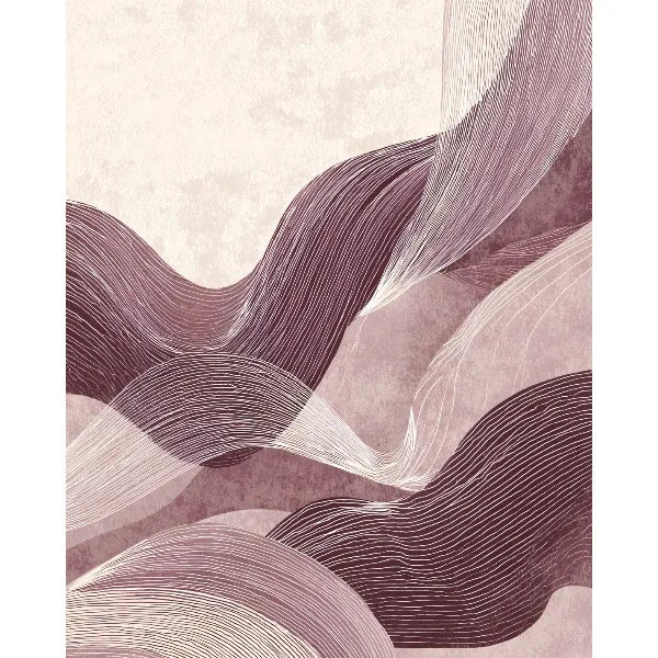 Japandi Wabi-Sabi Zen Abstract Wave Canvas Wall Art Print