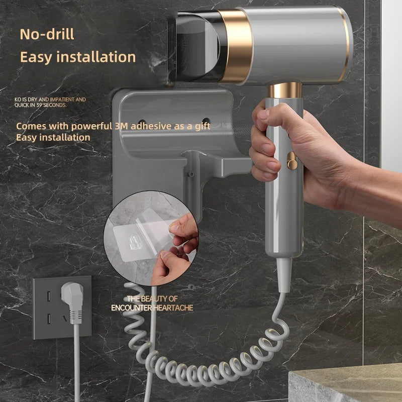 New Product: High Power, Fast Drying, Silent, Hole Free Installation Wall Mounted Hair Dryer For Hotels/Homestays 220V Peaceful Pleasures Health and Wellness