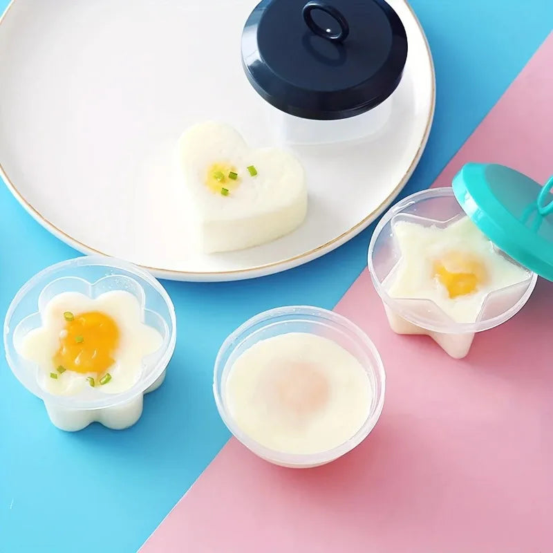 New 4pcs-High Temperature Resistant Boiled Eggs, DIY Animal Eggs for Breakfast, Cake, Chocolate Ice Grid Mold, Kitchen Supplies Peaceful Pleasures Health and Wellness