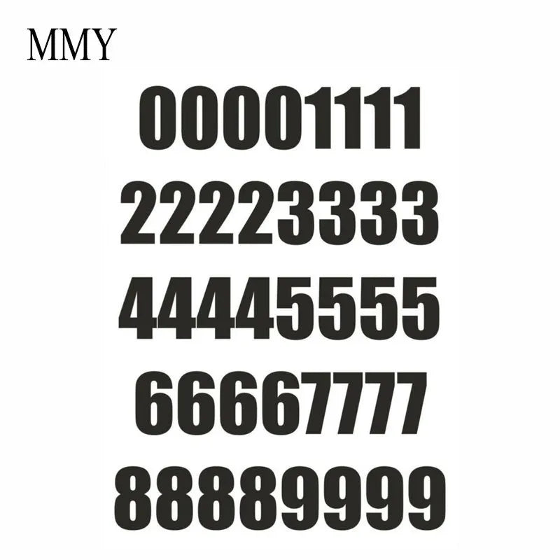 40*25mm 40PCs Number Sheet Sticker Vinyl Decal Car Bike Door Wheelie Bin Race Peaceful Pleasures Health and Wellness