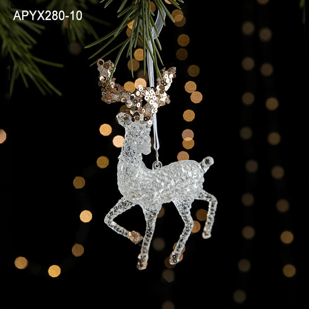 Crystal Acrylic Snowflake Christmas Ornaments – Transparent