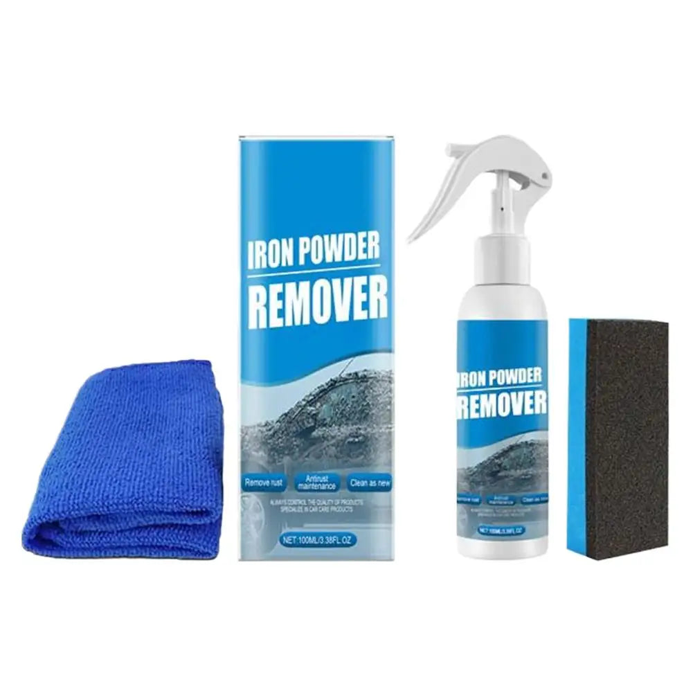 Car Deep Cleaning Supplies Remove Rust Spots Dirt Spray Tools Car Metal Surface Iron Powder Rust Removal Spray Decontamination Peaceful Pleasures Health and Wellness 1pcs 100ml