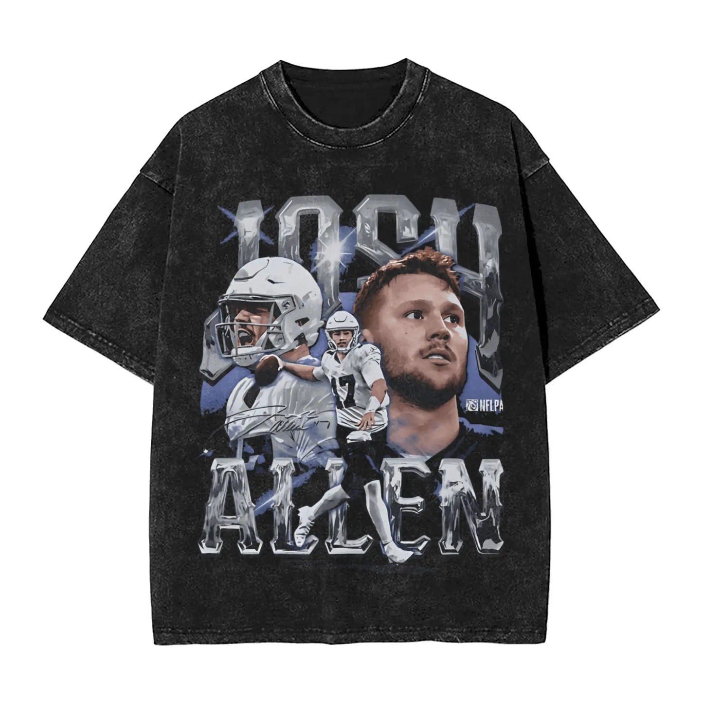 Josh Allen T Shirt Men Pure Cotton Novelty T-Shirts Round Neck Tees Short Sleeve Tops Gift Idea Peaceful Pleasures Health and Wellness 4 L