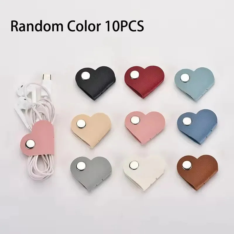 10/5/3 Pcs Charge Cable Protectors Travel Data Cord Clip Decoration Earphone Charging Cables Storage Buckle Cable Organizer Peaceful Pleasures Health and Wellness random color 10pcs