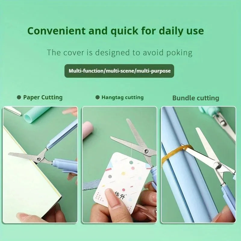 Mini Folding Pen-Style Scissors | Portable DIY & Office Tool