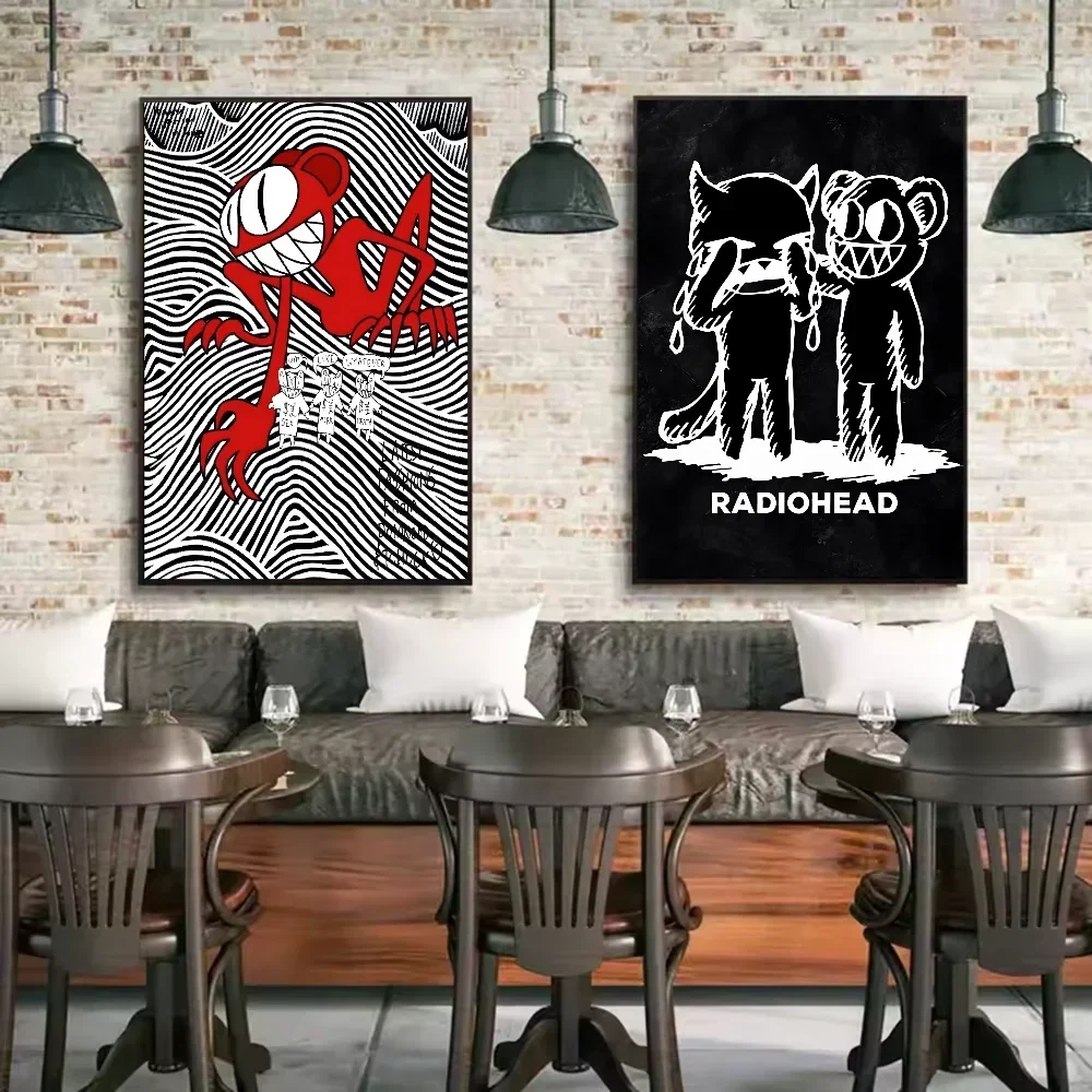 Radiohead Vintage Minimalist Canvas Wall Art Poster | Unframed