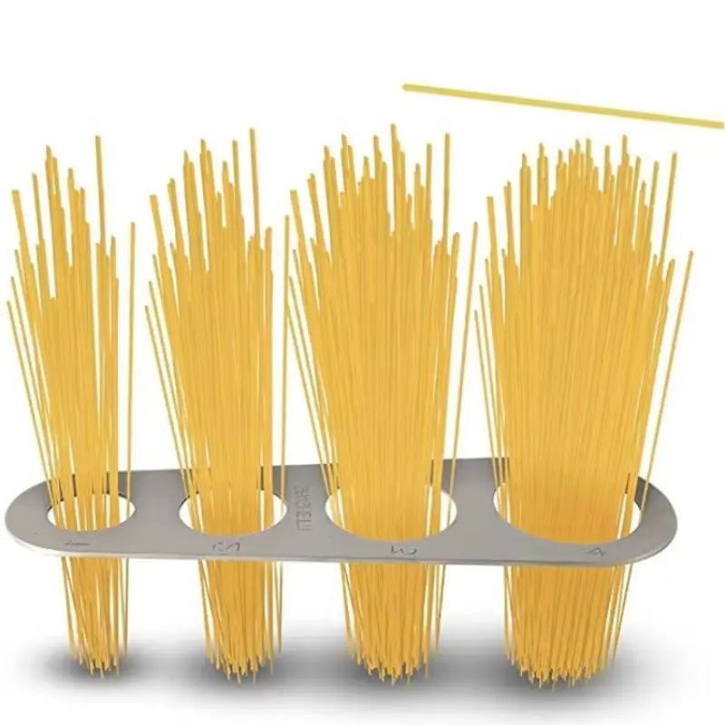 Kitchen Stainless Steel Spaghetti Measuring Tool 4 Servings Cooking Gadgets Quick Pasta Gauge Noodle Serving Size Measuring Cup Peaceful Pleasures Health and Wellness