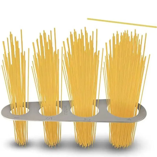 Kitchen Stainless Steel Spaghetti Measuring Tool 4 Servings Cooking Gadgets Quick Pasta Gauge Noodle Serving Size Measuring Cup Peaceful Pleasures Health and Wellness