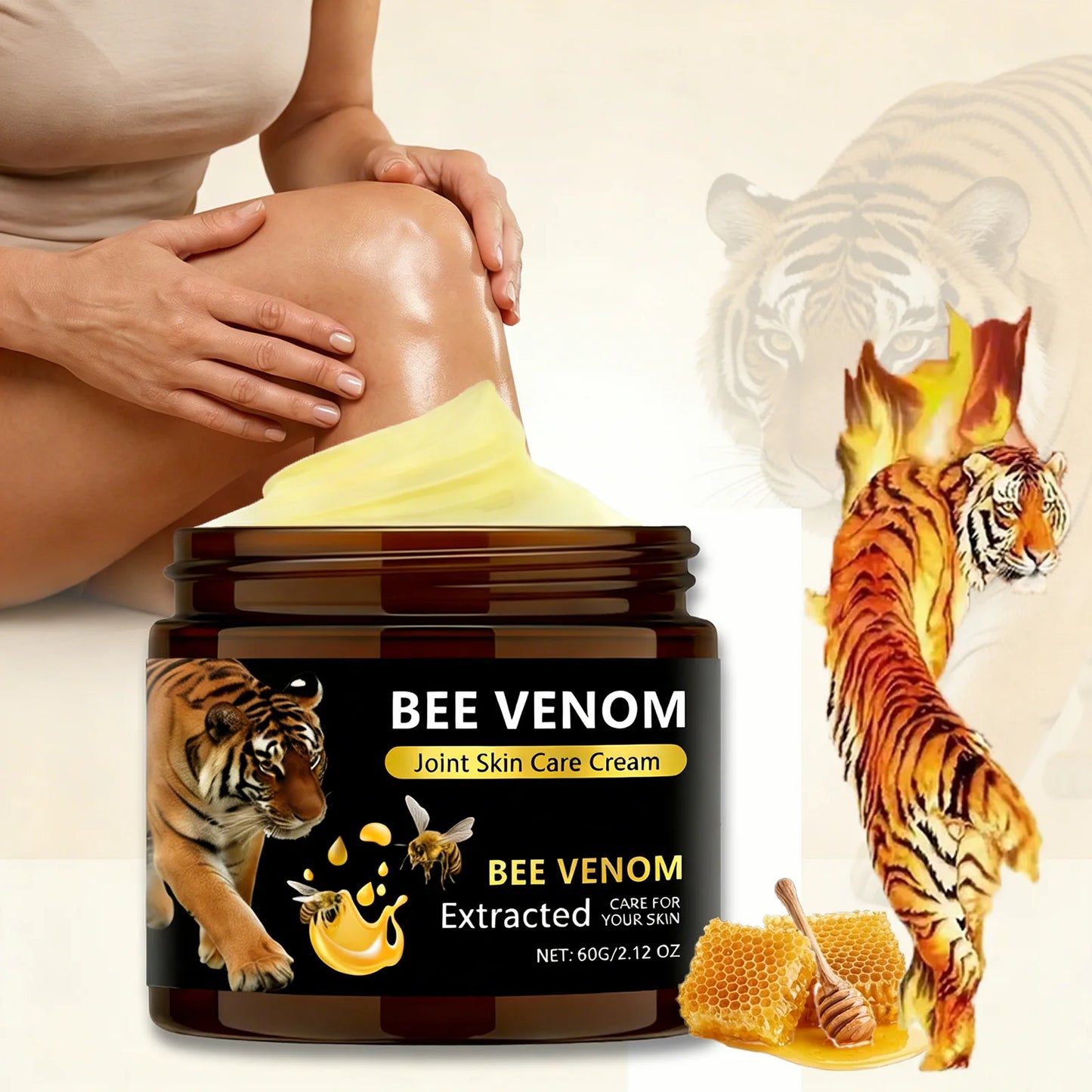 Tiger Bee Venom Joint Care Cream – Hydrating Body Moisturizer