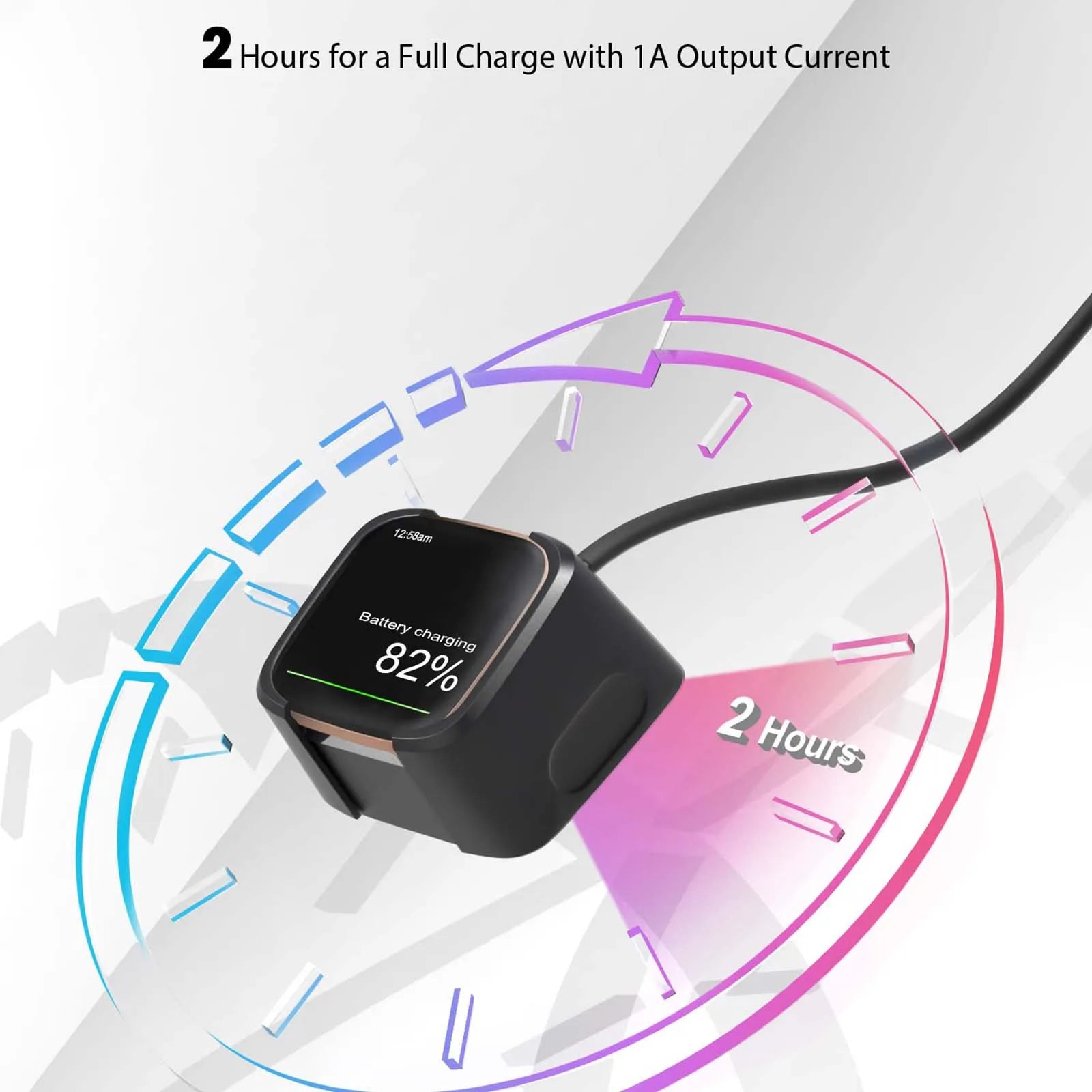 USB Charger for Fitbit Versa 2 Charger Dock Replacement Smartwatch Charging Cable Stand(not for Versa/Versa Lite/Versa Se) Peaceful Pleasures Health and Wellness