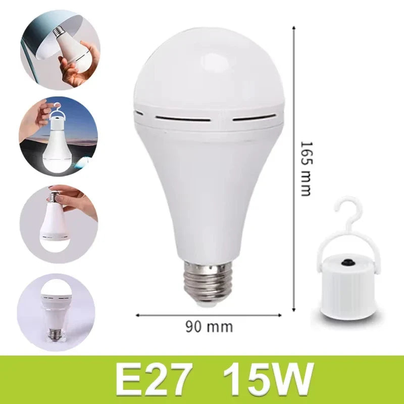 E27 Rechargeable LED Emergency Bulb 9W/15W | Portable Camp Light