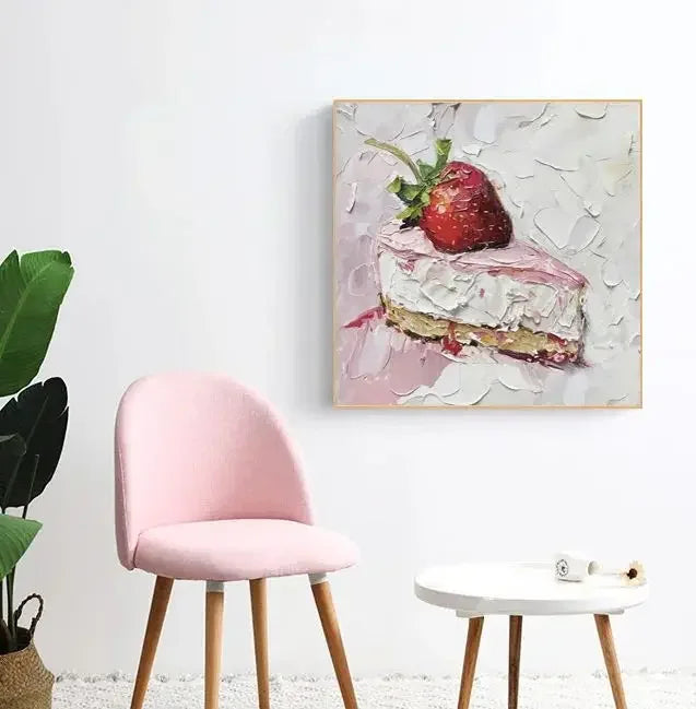 Retro Dessert Cupcake Cake Canvas Wall Art | Kitchen Bakery Decor