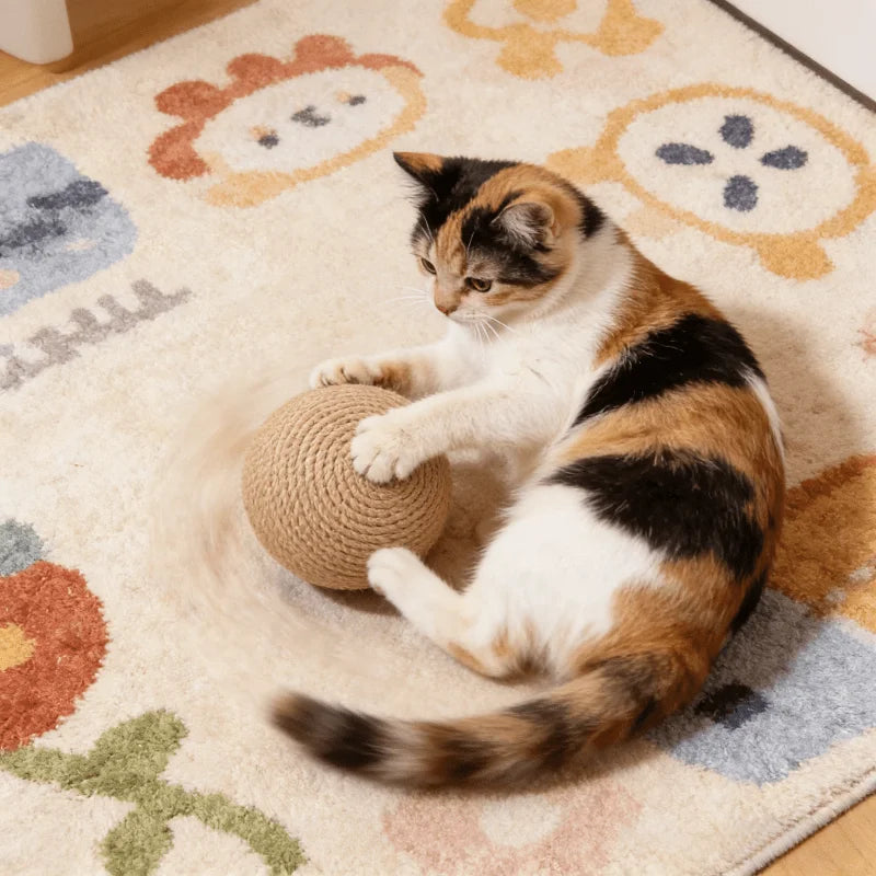 Sisal Cat Ball Toy – Interactive Scratching Balls for Kittens Cat Sisal Toy Ball Peaceful Pleasures Health and Wellness