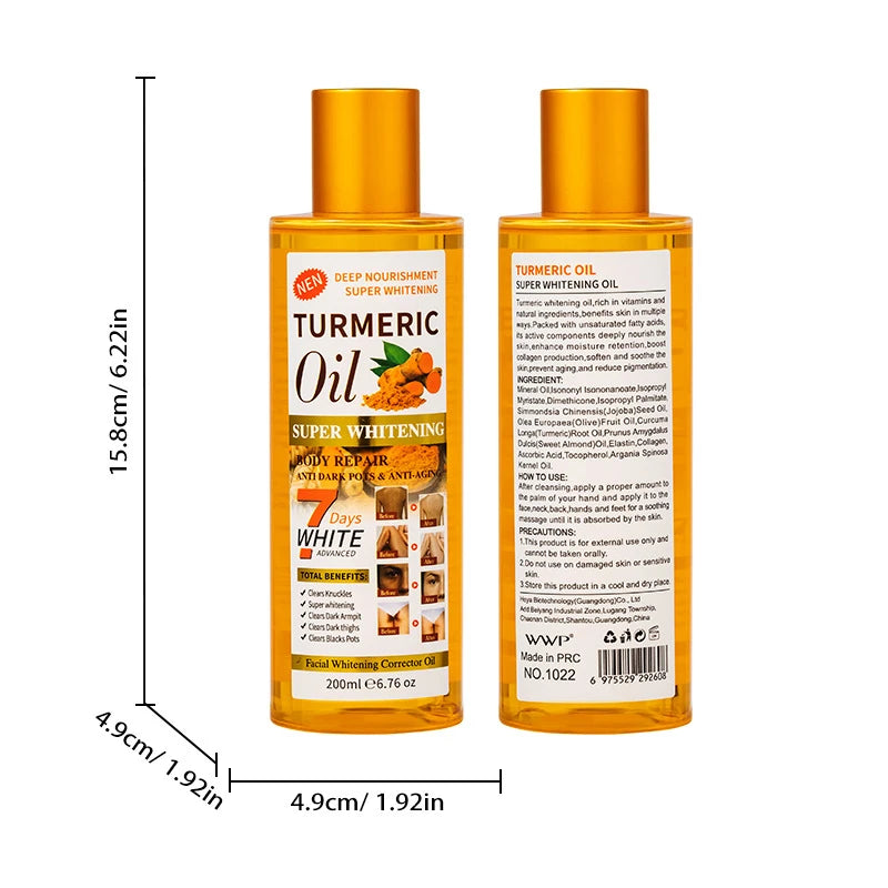 Ginger Massage Oil Relaxing Body Serum Deeply Moisturizes Nourishes Skin For All Skin Types Gua Sha Kojic Acid Essential Oil Peaceful Pleasures Health and Wellness Turmeric oil 200ml
