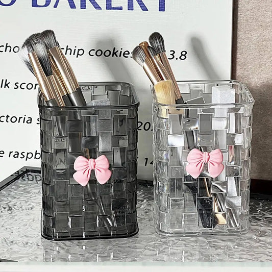 Clear Acrylic Makeup Brush & Cosmetic Desk Organizer Cosmetic Organizer Peaceful Pleasures Health and Wellness