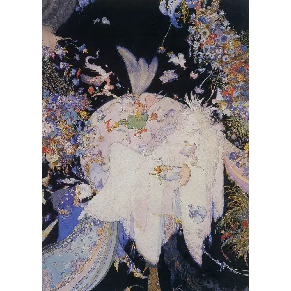 Yoshitaka Amano Final Fantasy Game Luxury Poster Waterproof Wall Art Printing Home Living Bed Room Bar Aesthetic Decor Peaceful Pleasures Health and Wellness