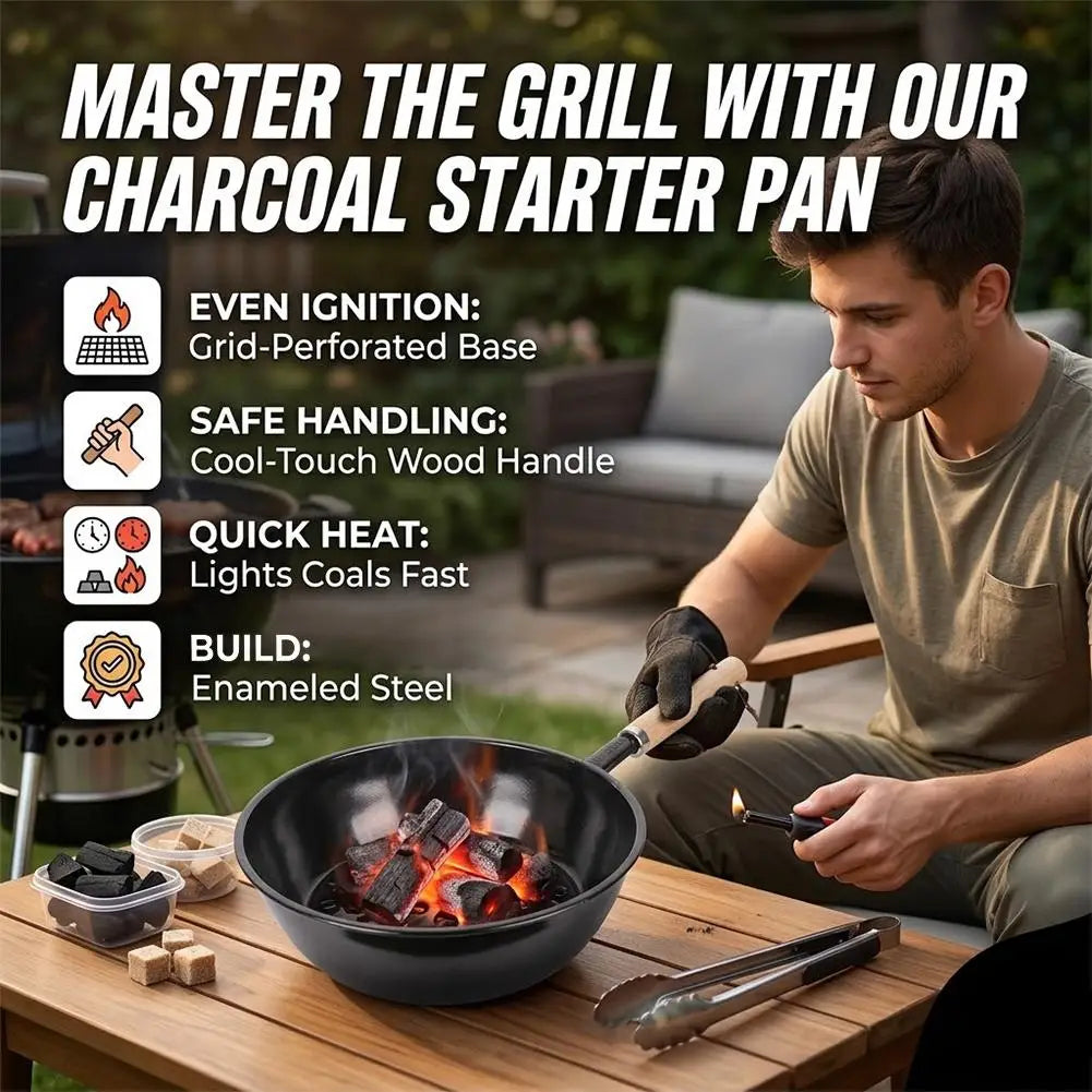 Portable Outdoor Stove Charcoal Pot Outdoor Camping Charcoal Fire Starter BBQ Mini Grill Rack For Backyard Picnic Coal Starter Peaceful Pleasures Health and Wellness