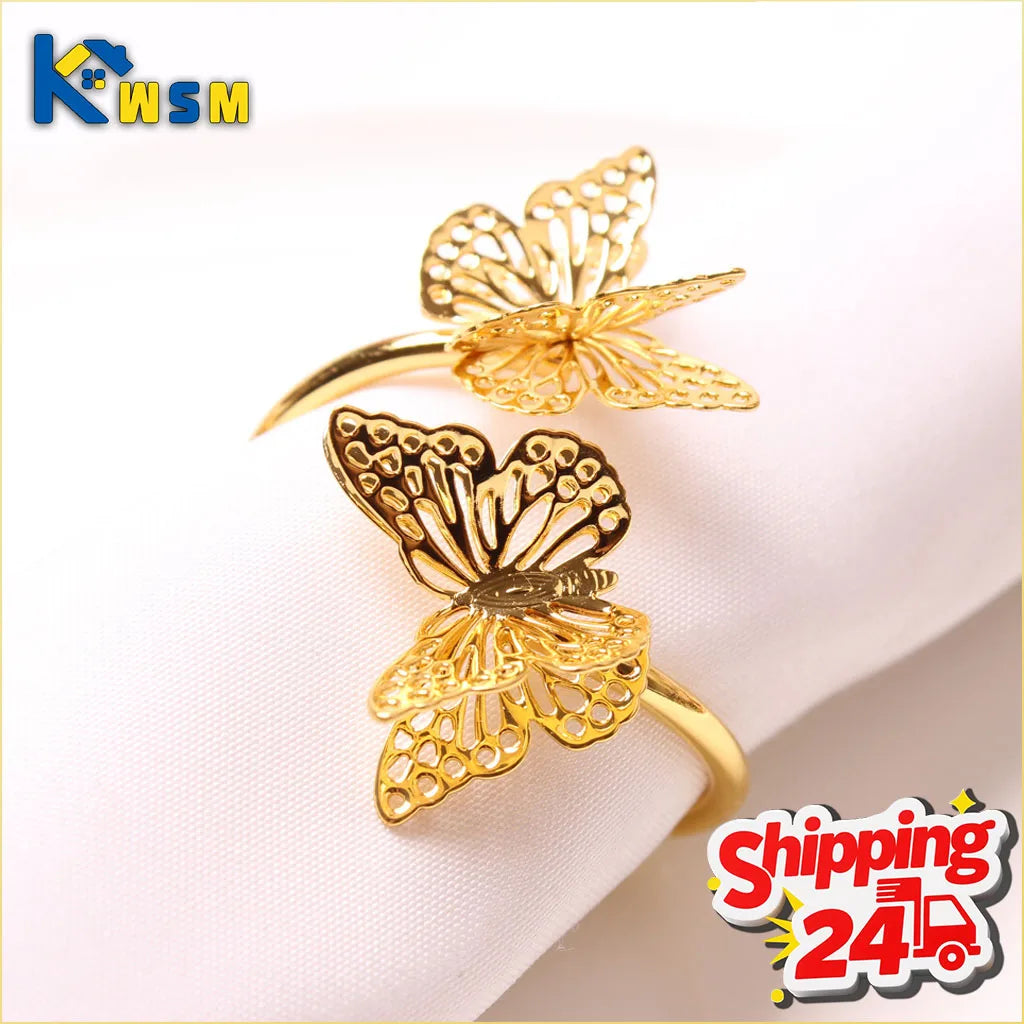 Butterfly Napkin Rings | Elegant Wedding & Party Table Decor