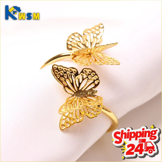 Butterfly Napkin Rings | Elegant Wedding & Party Table Decor Napkin Rings Oasis Select