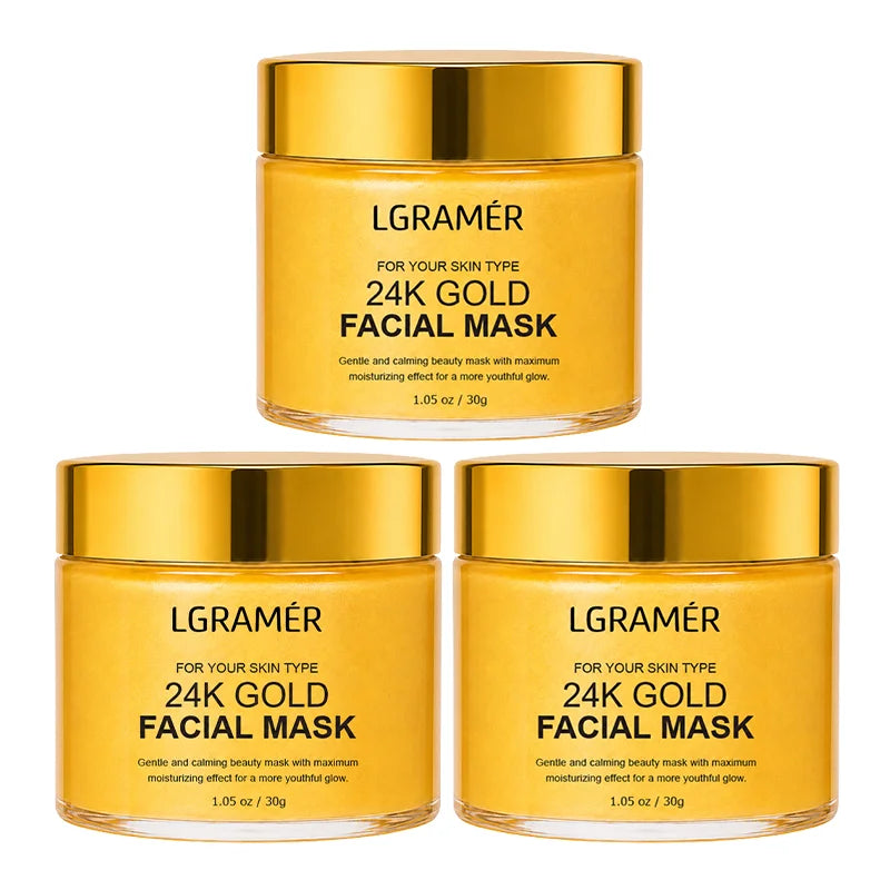 24K Gold Anti-Aging Face Mask – Moisturizing & Pore Minimizing