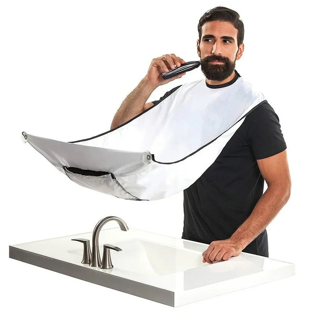 1pc Men Beards Shaving Aprons Creative Wall Mirror Suction Haircut Wrap Cape Home Salon Moustache Beard Shaving Apron Peaceful Pleasures Health and Wellness