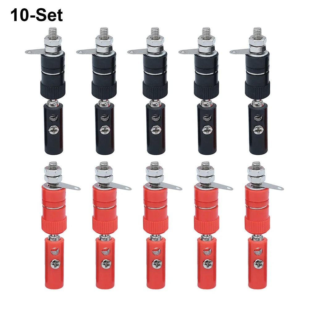 10-Pair 4mm Banana Binding Posts Speaker Wire Screw Connectors