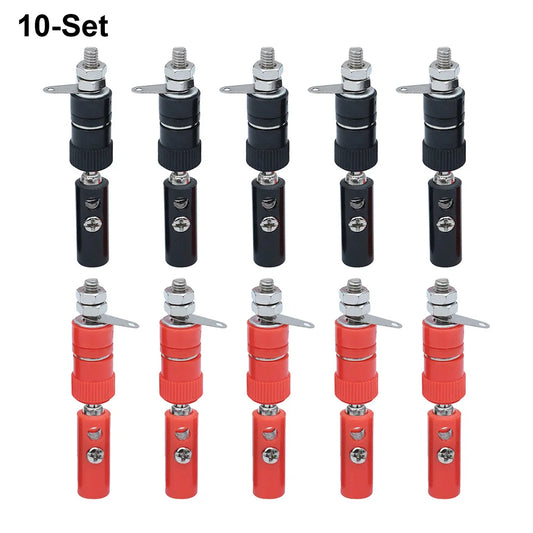 10-Pair 4mm Banana Binding Posts Speaker Wire Screw Connectors Speaker Wire Connectors Oasis Select 10sets