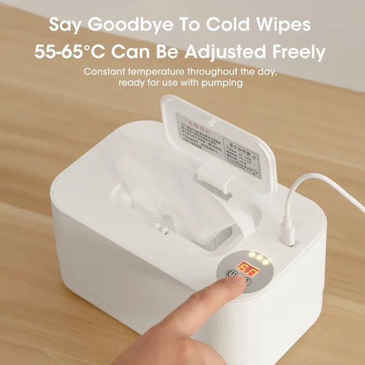 Baby Wipe Warmer with LED Display | USB Portable Wipe Heater Baby Wipe Warmer Peaceful Pleasures Health and Wellness
