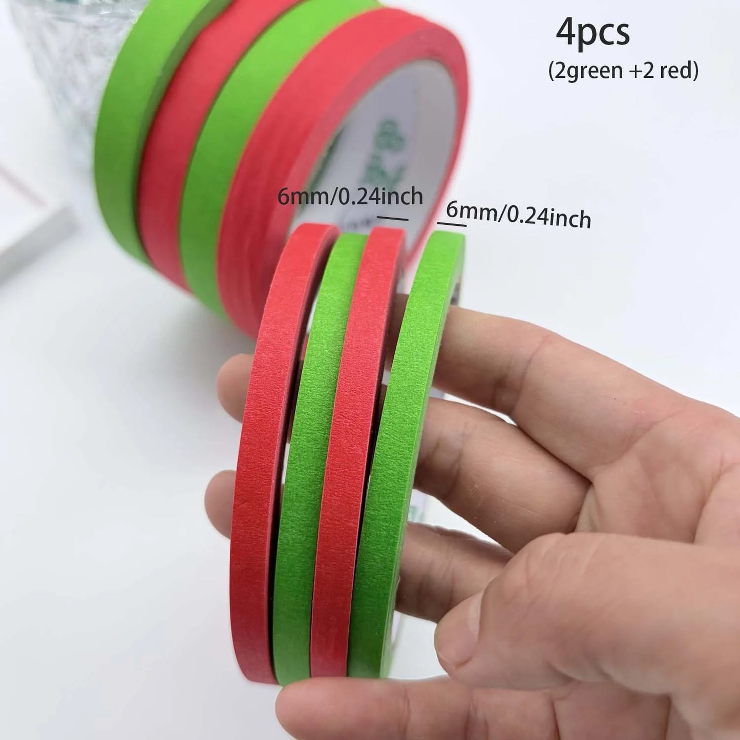 3 Pack Green Painters Tape – Multi-Size Masking Tape DIY & Art