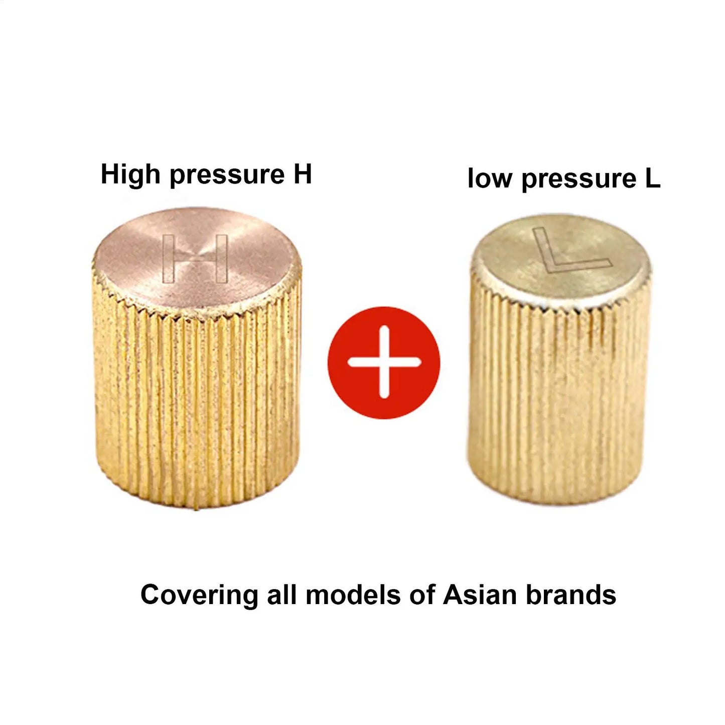 Leakproof AC Low Pressure Cap, Copper Dustproof Valve Cover For Automotive HVAC Air Conditioner Radiator Line Vent Repair tool Peaceful Pleasures Health and Wellness