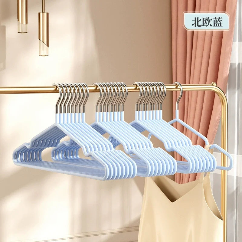 10-Pack Non-Slip Colorful PVC Metal Clothes Hangers 40cm