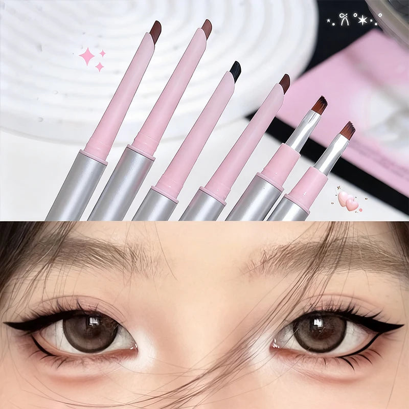 2-in-1 Waterproof Gel Eyeliner Pencil with Brush | Ultra Fine Tip