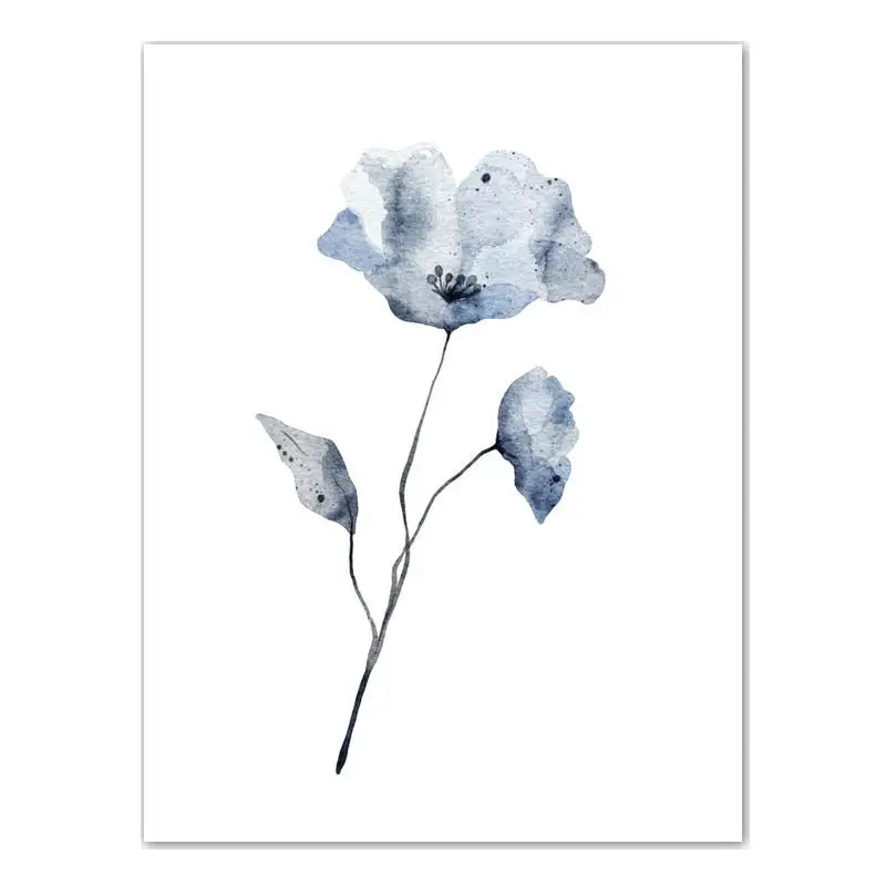 Botanical Flower Wall Art, Minimalist Plant Canvas Painting, Nordic Poster Print for Living Room Bedroom Wall Decor Peaceful Pleasures Health and Wellness 02 50x70cm NoFrame China Mainland
