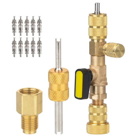 1Set Valve Core Quick Remover Installer Tool R134a R12 R22 HVAC Air Conditioner System Repair Tool Valve Core Service Tool Peaceful Pleasures Health and Wellness B