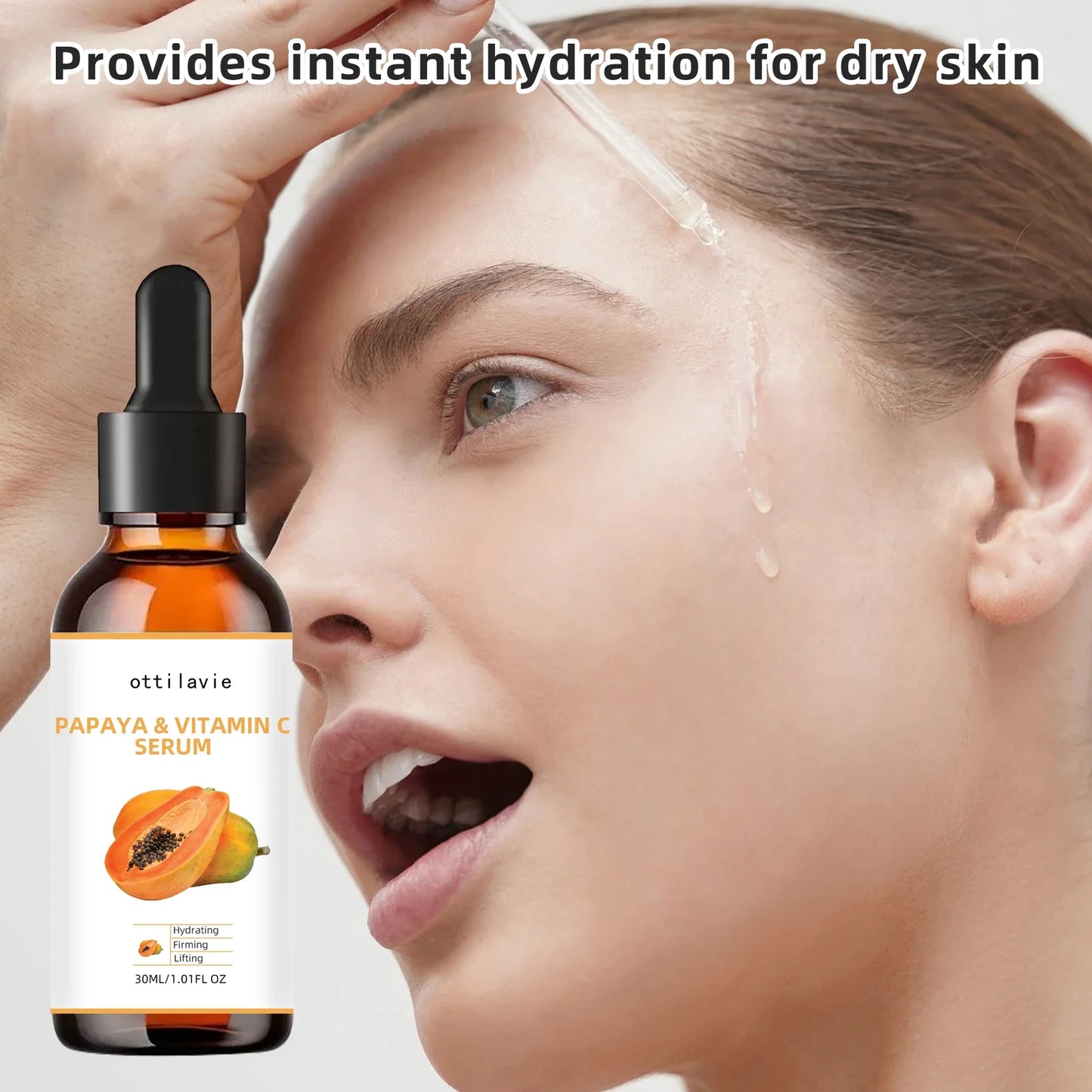 Ottilavie Papaya Vitamin C Serum – Brightening Face Essence