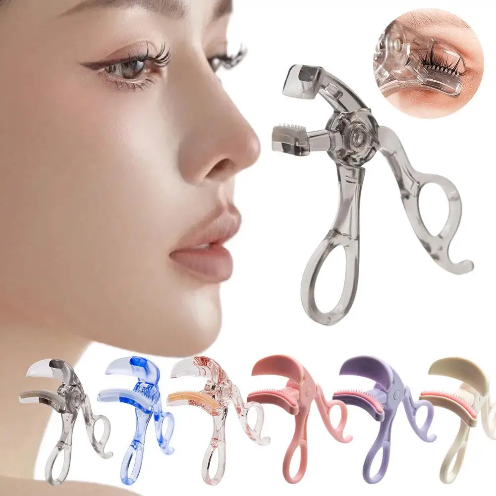 Dual-Type Eyelash Curler with Comb – Wide & Partial Clip