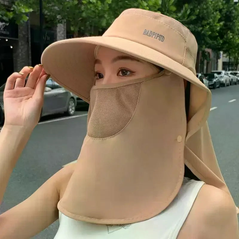 UV Wide Brim Sun Hat with Shawl Neck Cover | Unisex