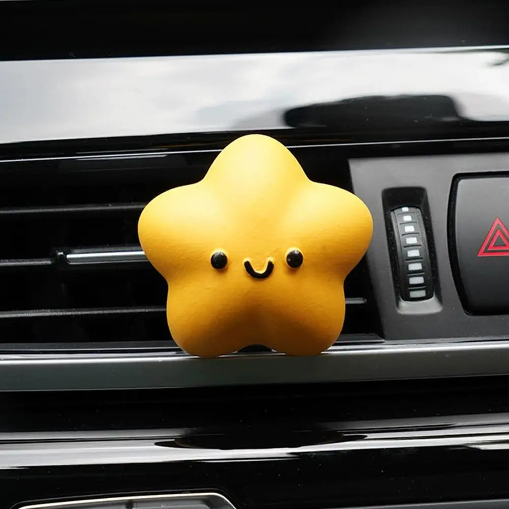 Lucky Star Car Air Vent Clip Cute Cloud Aromatherapy Diffuser StoneCar Interior Decor Ornament For Women Gifts Peaceful Pleasures Health and Wellness M Yellow Star