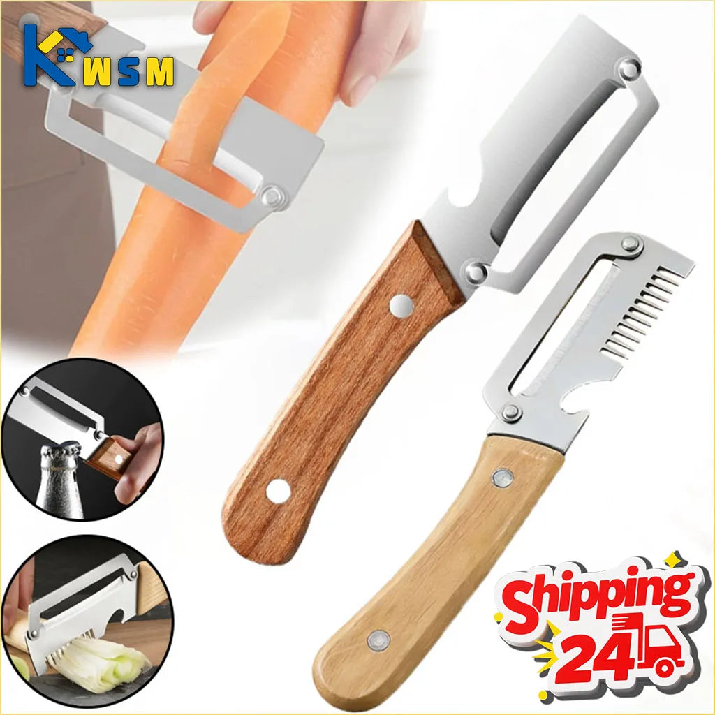 Stainless Steel Vegetable Peeler, Grater & Julienne Slicer