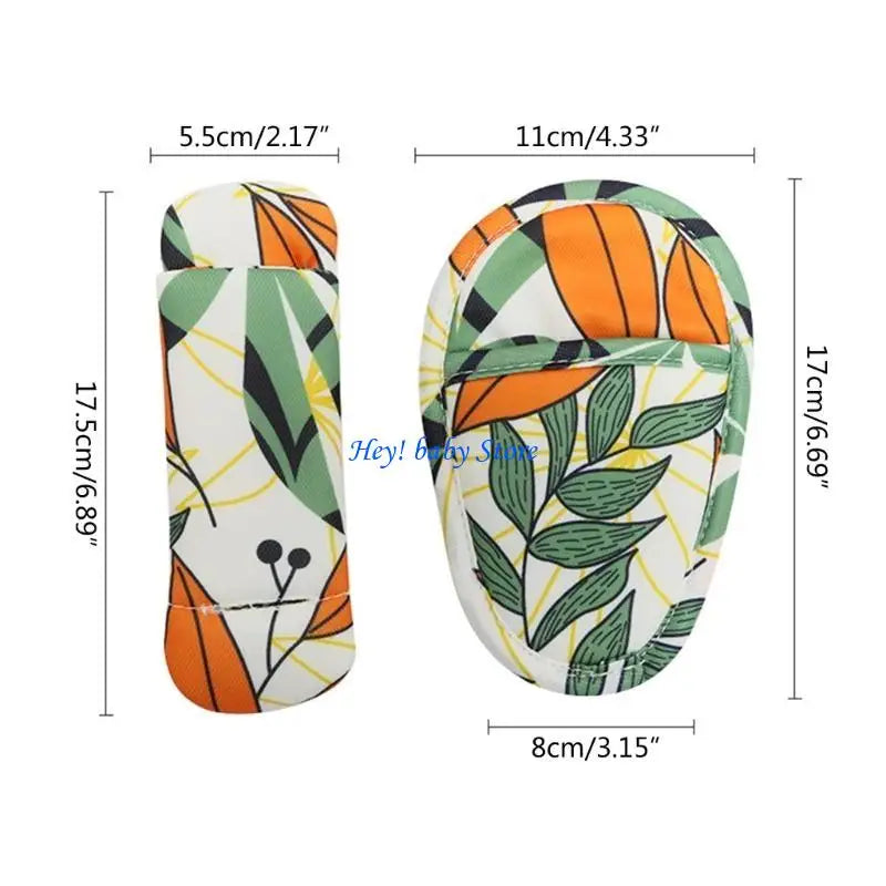 Baby Stroller Shoulder Strap Covers & Crotch Pad Set 3pcs