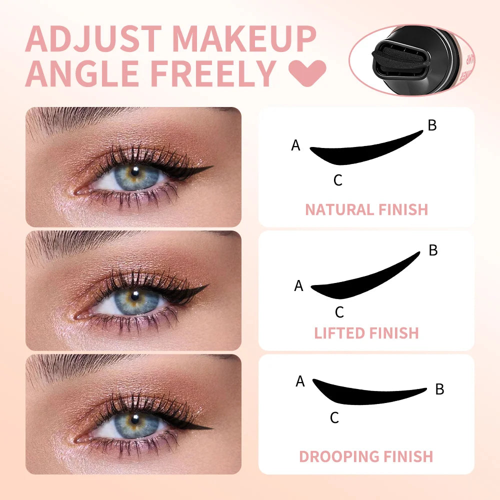 Eyeliner Stamp Beginner Friendly One-Press Forming Precise Fit Waterproof Sweatproof Fast Drying Formula Intense Color Eyeliner Peaceful Pleasures Health and Wellness
